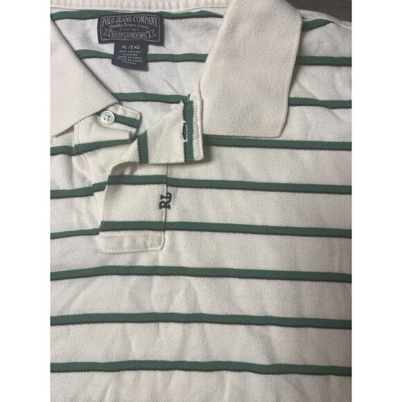 Ralph Lauren Polo Jeans Co Shirt Mens Extra Large XL Striped Short Sleeve Cotton - Picture 3 of 6
